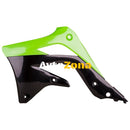 Пластмасови капаци за радиатор Polisport Kawasaki KX450F - 2012-15 Green/Black OEM Color - Avtozona