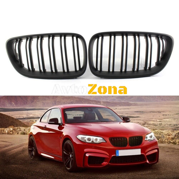 Решетки за BMW F22 / F23 / F87 (2014+) - Матирани - Дизайн M2 Пиано - Avtozona
