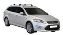 Напречни греди YAKIMA Flush за Ford Mondeo комби (2007–2014) със стандартни повдигнати надлъжни греди – сиви, алуминиеви, супер аеродинамични