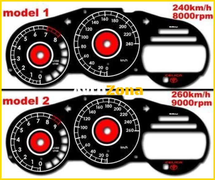 Плазмени циферблати за табло Toyota Celica 7 gen. (98 + ) - Avtozona