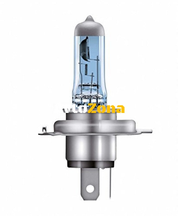 1 бр. Халогенна крушка Osram H4 Cool Blue Intense – 12V 55W бяла/синя светлина - Avtozona