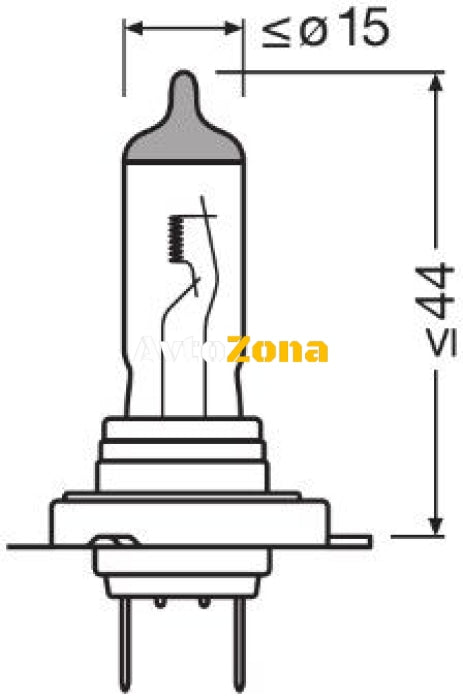 1 брой Халогенна крушка за фар Osram H7 Night Breaker + 200% 55W 12V PX26D - Avtozona