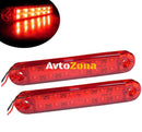 1 брой ЛЕД LED Червен Диоден Маркер Габарит Токос със 12 светодиода за камион ремарке бус ван каравана платформа 12V - Avtozona