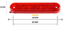 1 брой ЛЕД LED Червен Диоден Маркер Габарит Токос със 6 светодиода за камион ремарке бус ван каравана платформа12V-24V - Avtozona