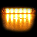 1 брой ЛЕД LED Оранжев Жълт Диоден Маркер Габарит Токос със 12 светодиода за камион ремарке бус ван каравана платформа 24V - Avtozona