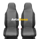 1 + 1 КАЛЪФИ ТАПИЦЕРИЯ ЗА ПРЕДНИ СЕДАЛКИ ЗА АВТОМОБИЛ ЗА TOYOTA AYGO CITROEN C1 PPEUGEOT 107 ОТ ЕКО КОЖА ЦВЯТ СИВО-ЧЕРНО - Avtozona