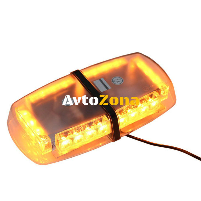 12V 24V лед аварийна сигнална блиц лампа маяк с магнит за пътна помощ 24w - Avtozona