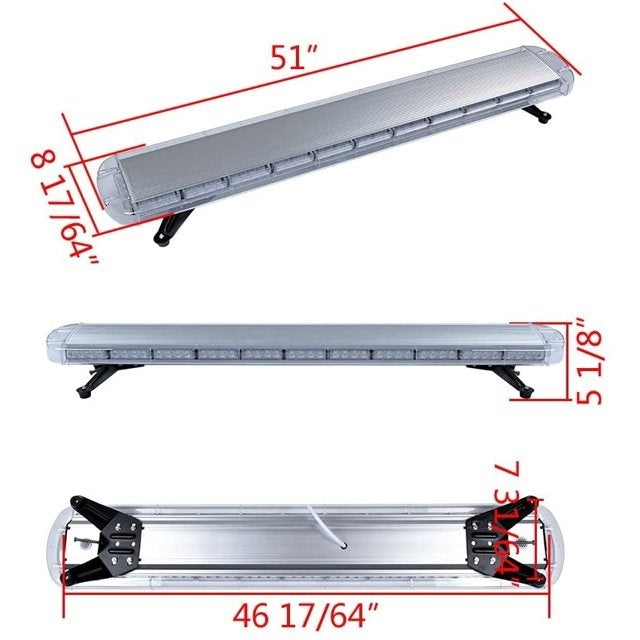 12V 24V Лед Led Диодна Мощна Аварийна Сигнална Лампа Буркан с Магнит 130 см 10