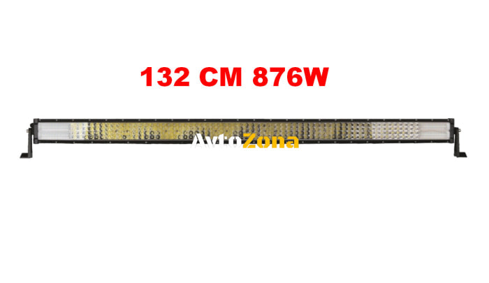 132 См 876W Мощен 7D 7Д Led Bar Лед Диоден Бар Прожектор 12V 24V 4 Редов - Avtozona