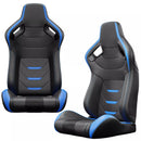 Спортни седалки – Черно/Синьо 2бр. в к-т - Avtozona