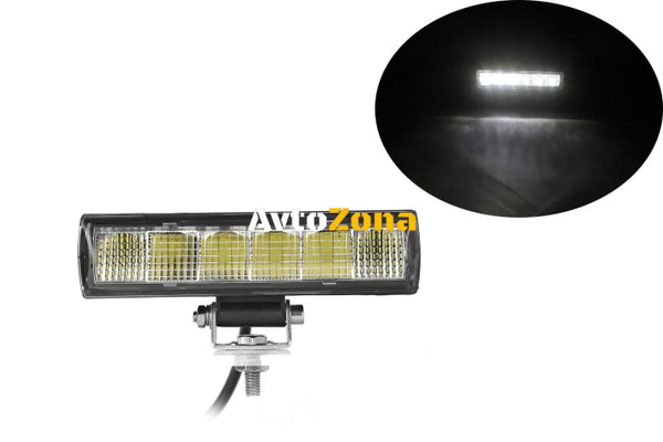 15,4 См LED Лед Бар с Комбинирана Combo Светлина Е-Mark 18W 6 LED 1500lm 12V-24V Автомобил АТВ Джип 4х4 SUV Offroad Камион,Ролбар - Avtozona