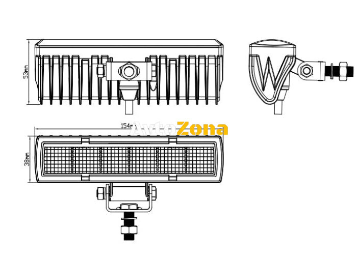 15,4 См LED Лед Бар с Комбинирана Combo Светлина Е-Mark 18W 6 LED 1500lm 12V-24V Автомобил АТВ Джип 4х4 SUV Offroad Камион,Ролбар - Avtozona