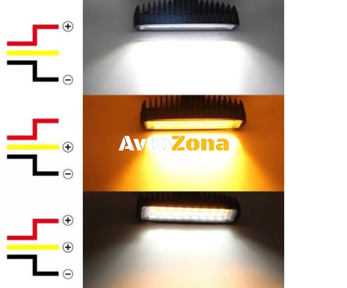 15.5 См 54W Мощен Лед Бар Led Халоген Лампа Прожектор с Мигач 12V 24V - Avtozona