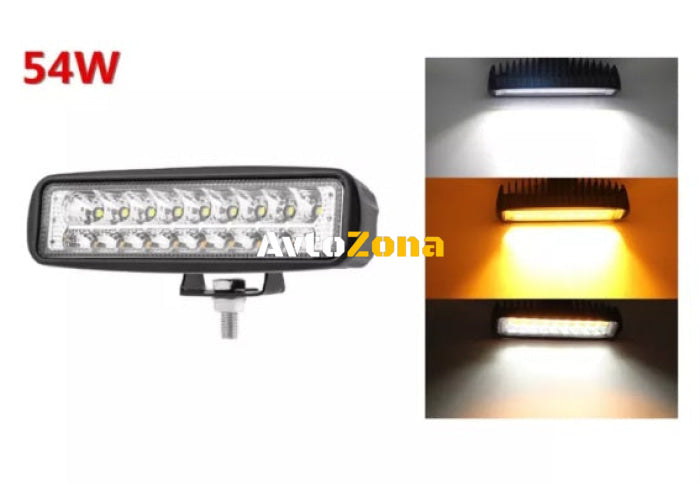 15.5 См 54W Мощен Лед Бар Led Халоген Лампа Прожектор с Мигач 12V 24V - Avtozona