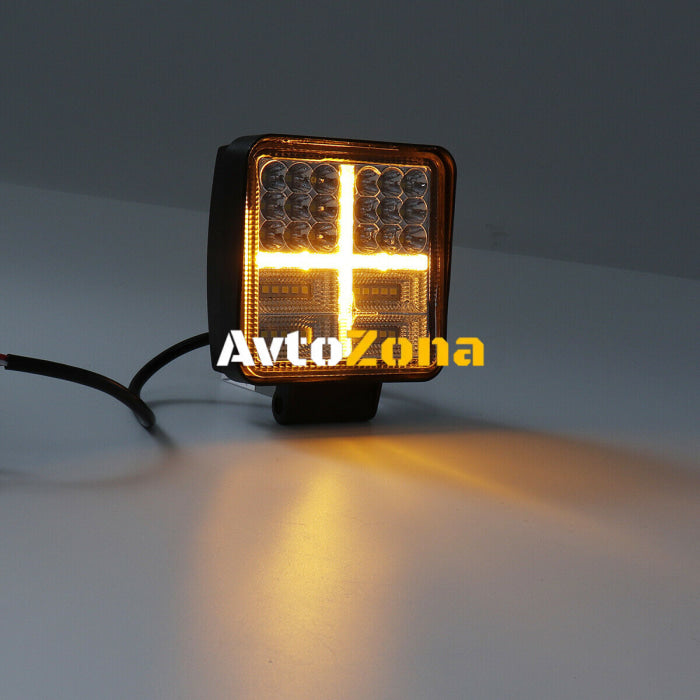 162W LED Диоден Фар Работна Бяла Жълта Светлина Габарит Мъгла Лампа 12V 24V - Avtozona