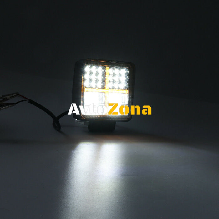 162W LED Диоден Фар Работна Бяла Жълта Светлина Габарит Мъгла Лампа 12V 24V - Avtozona