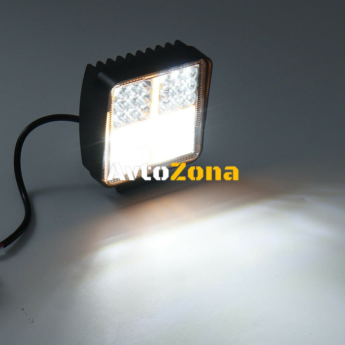 162W LED Диоден Фар Работна Бяла Жълта Светлина Габарит Мъгла Лампа 12V 24V - Avtozona