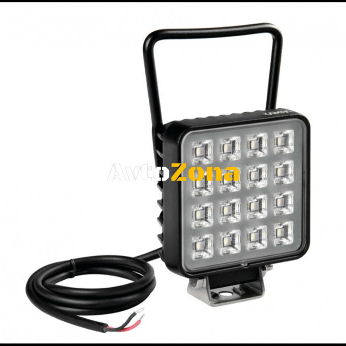 16W 1380lm LED ЛЕД Диоден Фар Работна Лампа Прожектор С Дръжка и Ключ - Avtozona