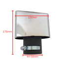 Vârf de evacuare oval cromat