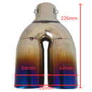 HKS Vârf de tobă de eșapament dublu - rotund, colorat
