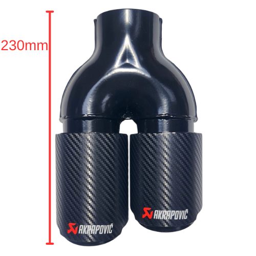 Vârf de evacuare dublu Akrapovic - Carbon (2x76 mm)