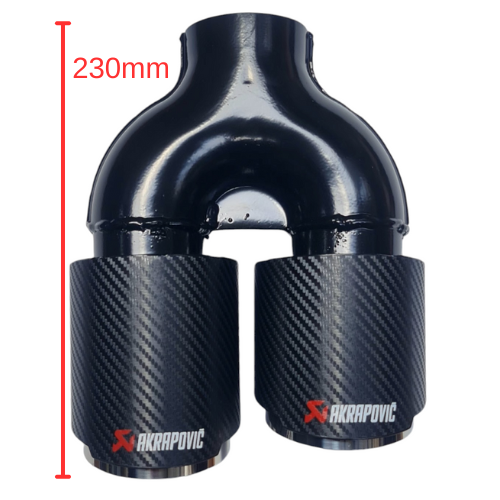 Vârf de evacuare dublu Akrapovic - Carbon (2x90mm)