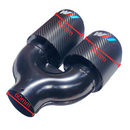 Vârf de evacuare dublu - Carbon (2x90mm)