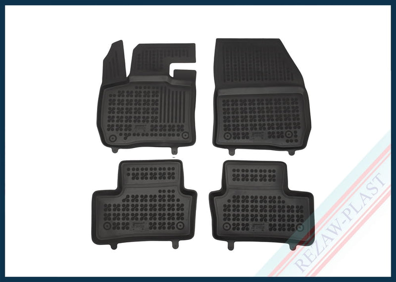 Гумени стелки Rezaw-Plast за Peugeot e-308 (2023+), 4 части, черни