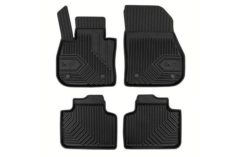 2.5D Гумени стелки Frogum №77 за BMW X1 U11 (2022+), X2 U10 (2022+), MINI Countryman (2022+), 3 части, черни