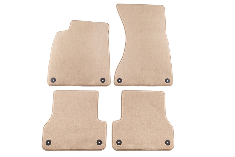 Мокетни стелки Petex за Audi A6 / A6 Allroad / A7 (2010–2018), 4 части, бежови, Comet, захват B01E8