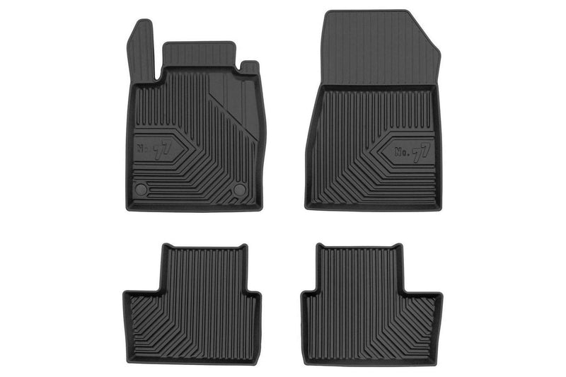 2.5D гумени стелки Frogum модел №77 за Nissan Juke (2019+), 4 части, черни