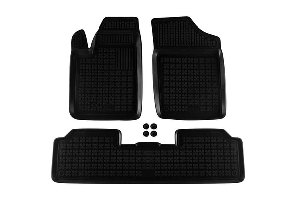 Covorașe din cauciuc Rezaw-Plast pentru Peugeot Partner (1996-2010), 3 părți, negru