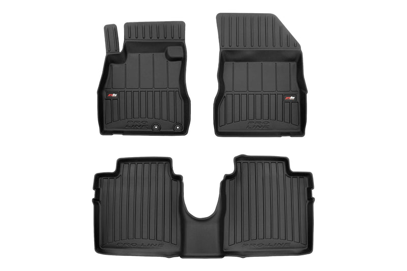 3D Гумени стелки Frogum за Nissan Note хечбек (2012–2017), комплект 3 части, черни