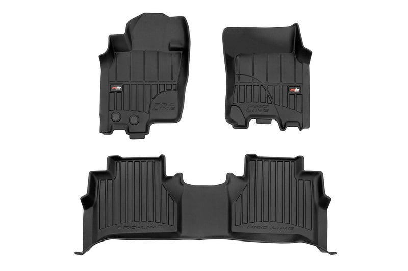 3D Гумени стелки Frogum за Nissan Navara IV (2014+), комплект 4 части, черни