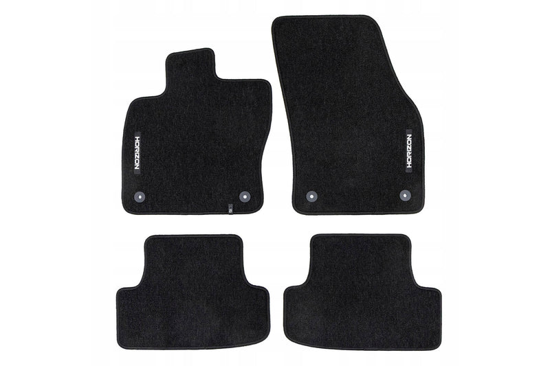 Мокетни стелки Frogum Horizon за Audi Q2 (2016–2020), 4 части, черни