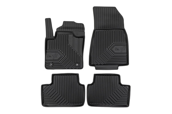 2.5D Frogum rubber insoles #77 pentru Volvo C40 Recharge (2021+), 4 bucăți, negru