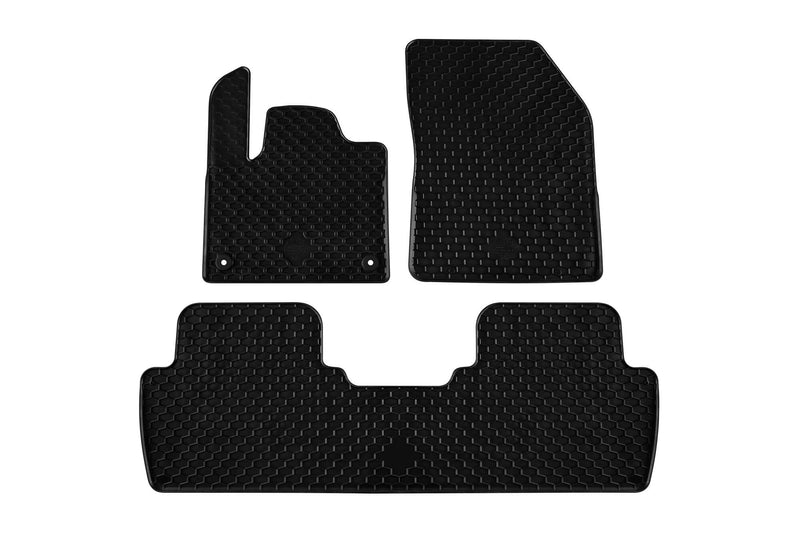 Covorașe din cauciuc Gumarny Zubri pentru Peugeot 5008 (2017+), 3 părți, negru