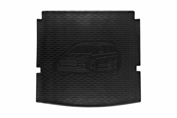 Covoraș de cauciuc Rigum pentru Ford Galaxy 5 locuri (2015+) cu imprimare auto, negru