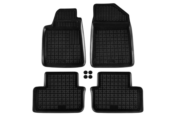 Гумени стелки Rezaw-Plast за Peugeot 407 (2004–2011) – 4 части, черни