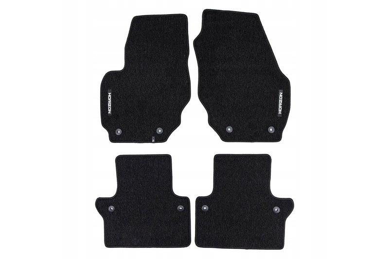 Мокетни стелки Frogum Horizon за Volvo S80 (2006–2016), комплект 4 части, черни