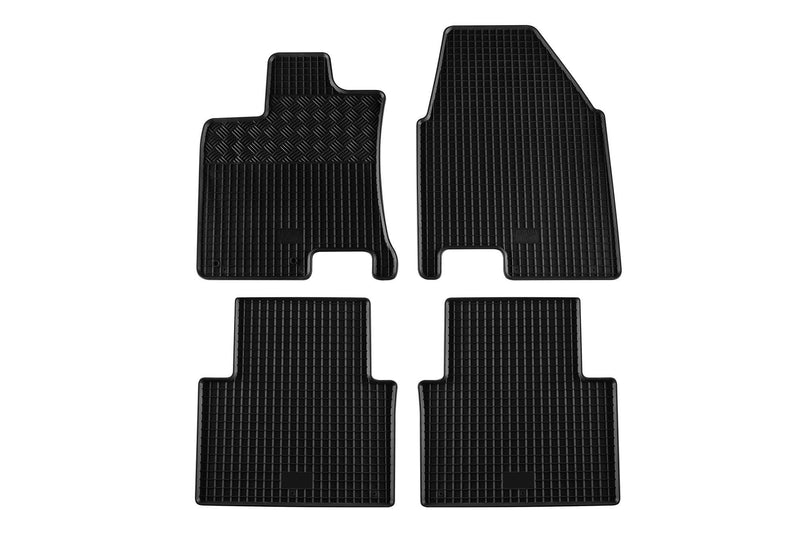 Гумени стелки Rigum за Nissan Qashqai +2 (2007–2013), 4 части, черни