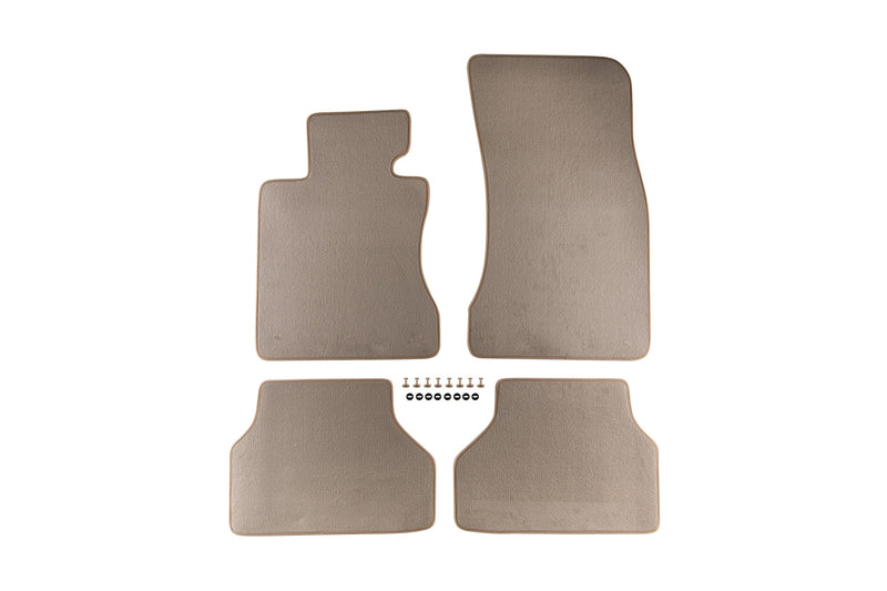 Мокетни стелки Petex за BMW серия 5 E60 седан, E61 комби (2003–2010), бежови, материя Comet, 4 части