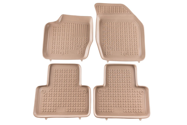 Гумени стелки Rezaw-Plast за Volvo XC90 (2002–2014) – 4 части, бежови