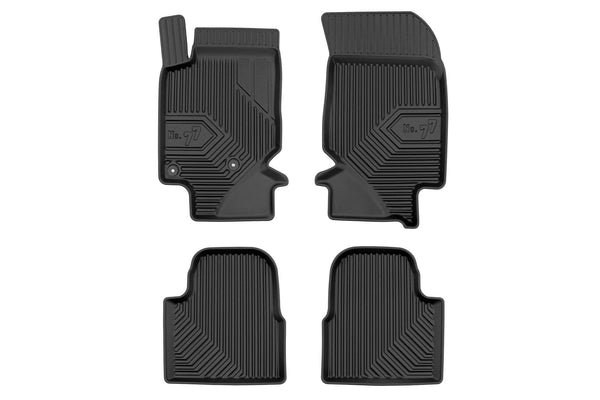 Covorașe de cauciuc 2.5D Frogum No 77 pentru Peugeot 2008 (2019+), 4 bucăți, negru