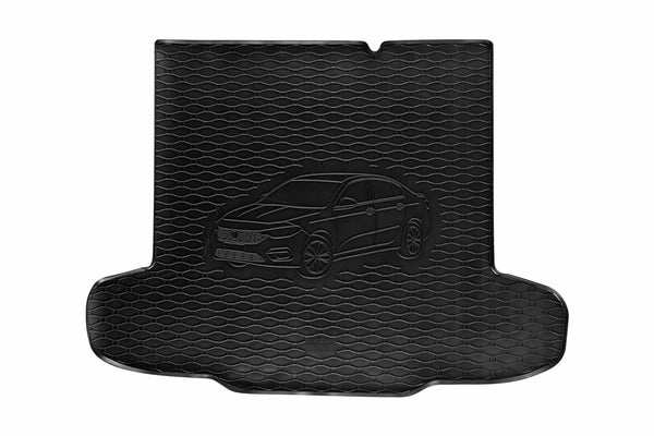 Covoraș de cauciuc Rigum pentru Fiat Tipo sedan (2016+) cu imprimare 3D, negru
