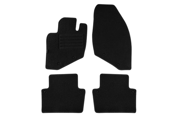 Мокетни стелки Petex за Volvo S80 (1998–2006) Rex, 4 части, черни, захват B158