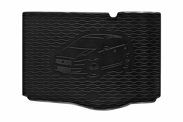 Covoraș de cauciuc Rigum pentru Fiat Grande Punto (2005-2012) cu imprimare auto, negru