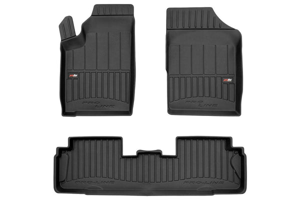 Covorașe de cauciuc 3D Frogum pentru Peugeot Partner (1996-2010), 3 părți, negru