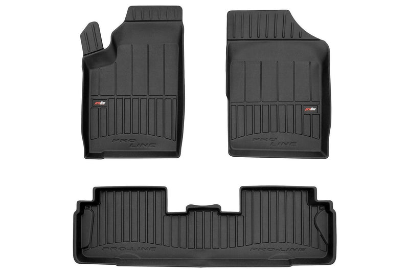 Covorașe de cauciuc 3D Frogum pentru Peugeot Partner (1996-2010), 3 părți, negru