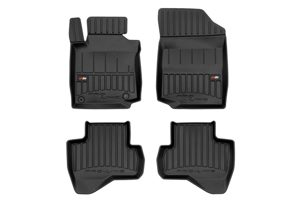 3D Гумени стелки Frogum за Peugeot 107 (2005–2014), 4 части, черни